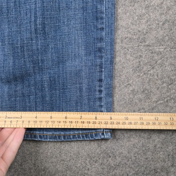 Lucky Brand 181 Relaxed Straight Jeans Mens 36x30 Blue Denim Whisker Baggy Y2K - Picture 10 of 12